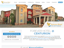 Tablet Screenshot of centurionhotel.co.za